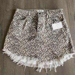 Free People Leopard Skirt